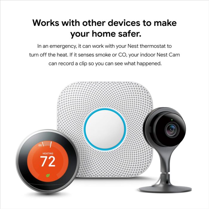 Google Nest Protect - Smoke Alarm - Smoke Detector and Carbon Monoxide Detector - Battery Operated , White - S3000BWES - Image 13