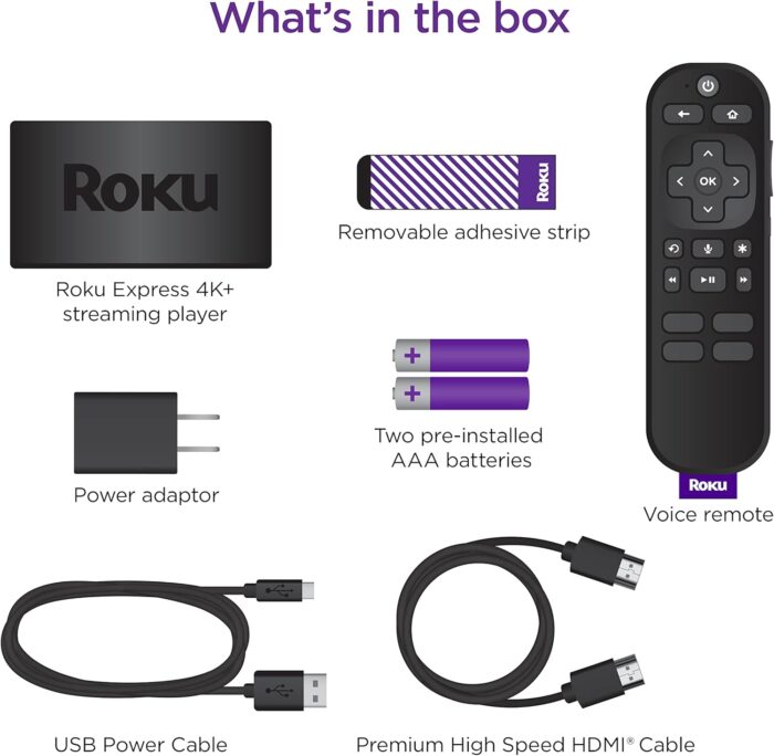 Roku Express 4K+ | Roku Streaming Device 4K/HDR, Roku Voice Remote, Free & Live TV - Image 6