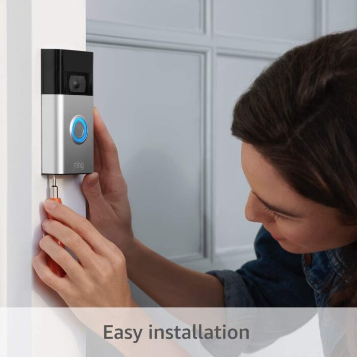 Like-New Ring Video Doorbell – 1080p HD video, improved motion detection, easy installation – Venetian Bronze - Image 4