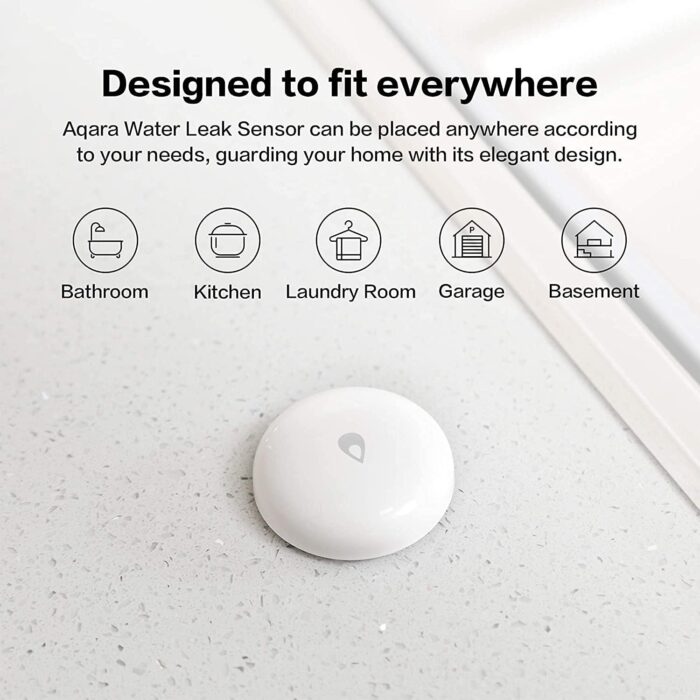 Aqara Water Leak Sensor, Requires AQARA HUB, Not Support Third Party Hubs, Wireless Water Leak Detector for Alarm System and Smart Home Automation, for Kitchen Bathroom Basement, Works with IFTTT - Image 4