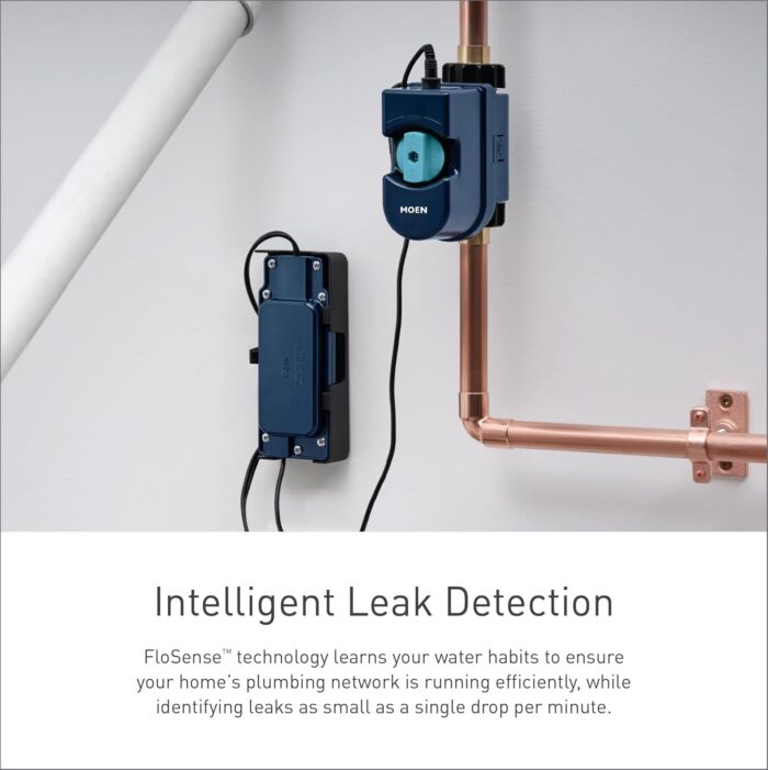 Moen Flo Smart Water Monitor and Automatic Shutoff Sensor, Wi-Fi Connected Water Leak Detector for 1-Inch Diameter Pipe, 900-006 - Image 8