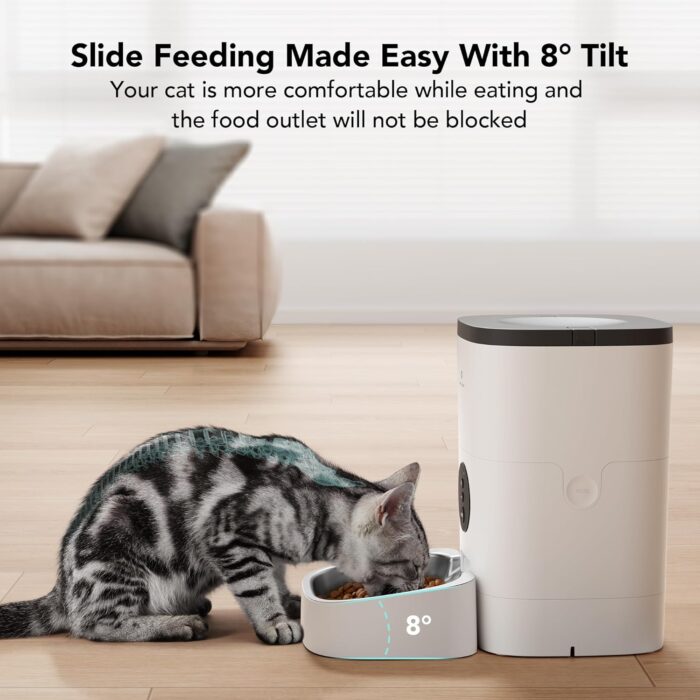 PETLIBRO Automatic Cat Feeder, Wi-Fi Automatic Cat Food Dispenser with Timer Interactive Voice Recorder, Auto Cat Feeder with 1-4 Meals Control Dry Food - Image 5