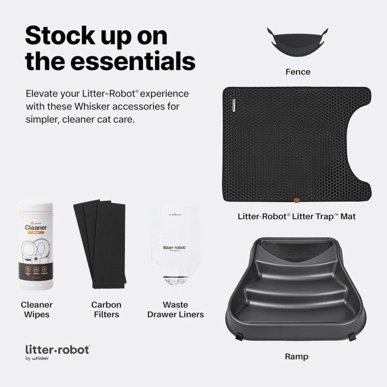 Litter-Robot 3 Connect by Whisker, Grey - Automatic, Self-Cleaning Cat Litter Box, Helps Reduce Litter Box Odors, Works with Almost Any Clumping Litter, WhiskerCare 1-Year Warranty - Image 5