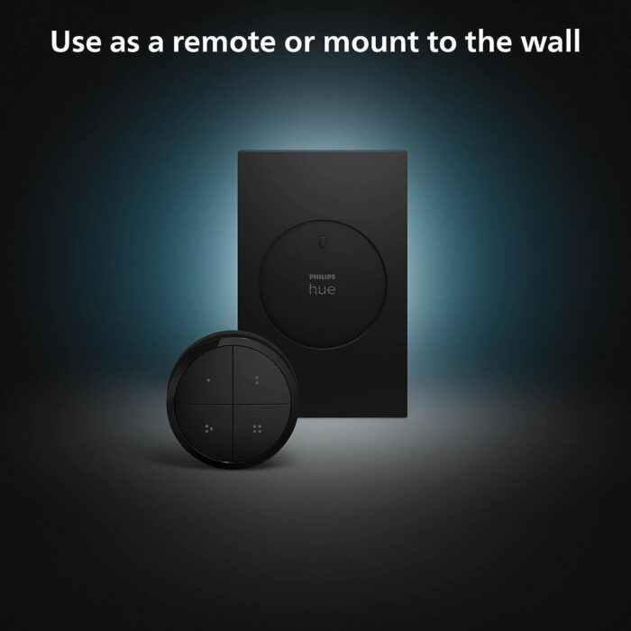 Philips Hue Wall Tap Dial Light Switch, Portable, Black - 1 Pack - Requires Hue Lights and Hue Bridge - Smart Home - Easy, No-Wire Installation - Image 3