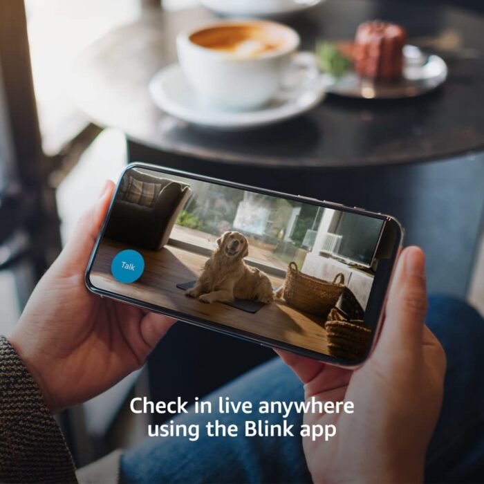 Blink Mini - Compact indoor plug-in smart security camera, 1080p HD video, night vision, motion detection, two-way audio, easy set up, Works with Alexa – 1 camera (Black) - Image 4