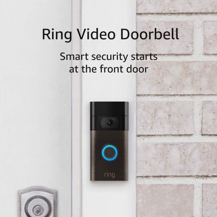 Like-New Ring Video Doorbell – 1080p HD video, improved motion detection, easy installation – Venetian Bronze