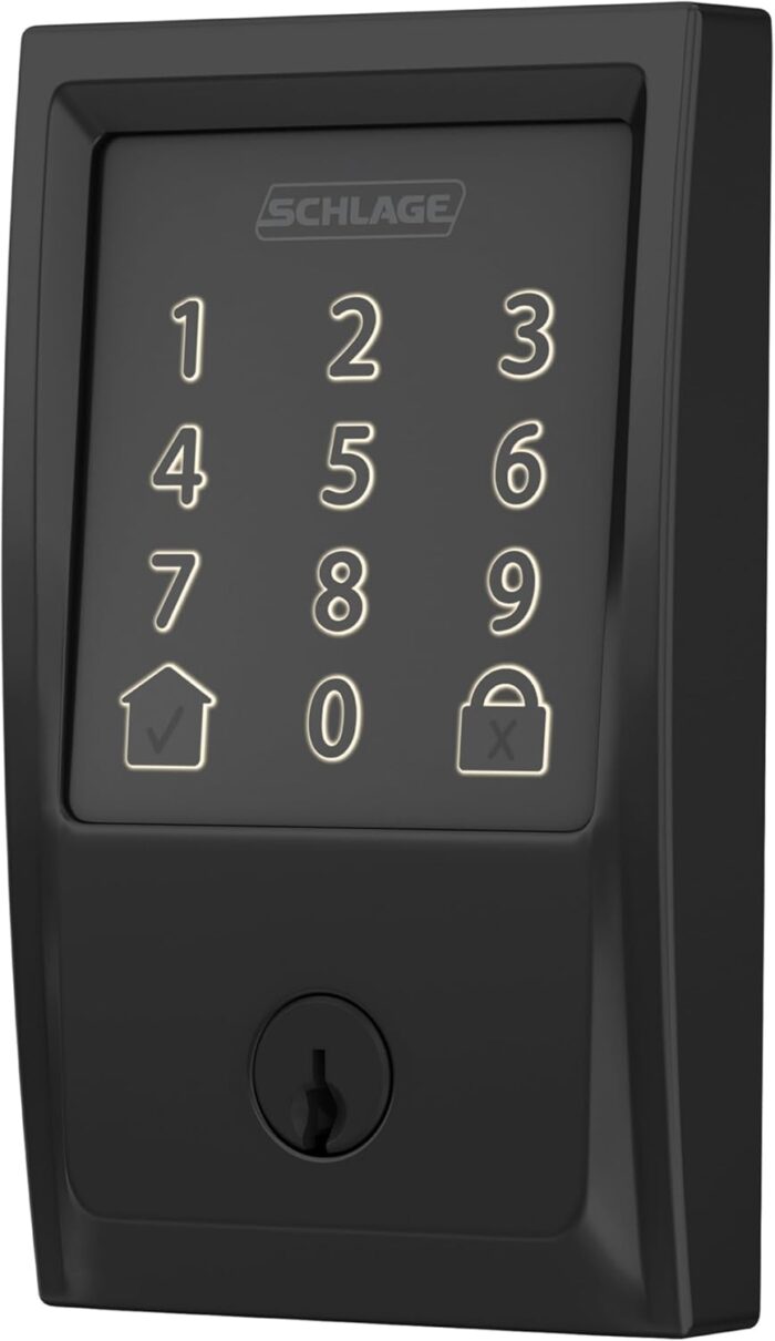 Schlage Encode Smart Wi-Fi Deadbolt with Century Trim in Matte Black - Image 9