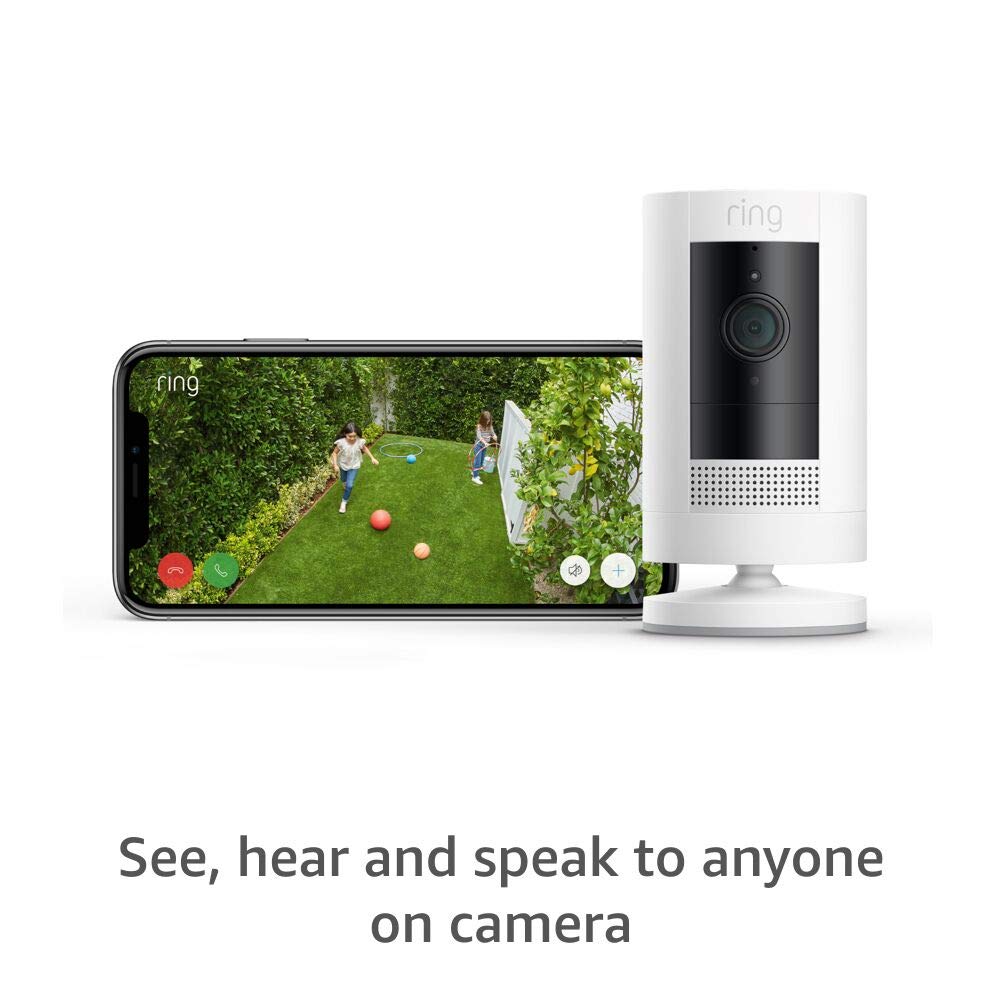 Like-New Ring Stick Up Cam Battery HD security camera with custom privacy controls, Simple setup, Works with Alexa - White - Image 3