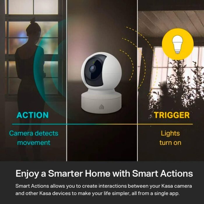 Kasa Indoor Pan/Tilt Smart Security Camera, 1080p HD Dog-Camera,2.4GHz with Night Vision,Motion Detection for Baby and Pet Monitor, Cloud & SD Card Storage, Works with Alexa& Google Home (EC70), White - Image 4