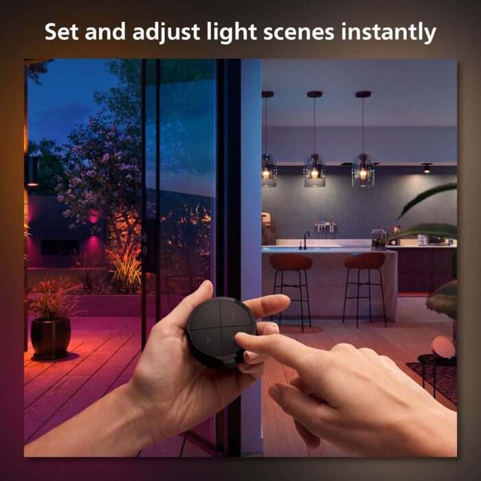 Philips Hue Wall Tap Dial Light Switch, Portable, Black - 1 Pack - Requires Hue Lights and Hue Bridge - Smart Home - Easy, No-Wire Installation - Image 4