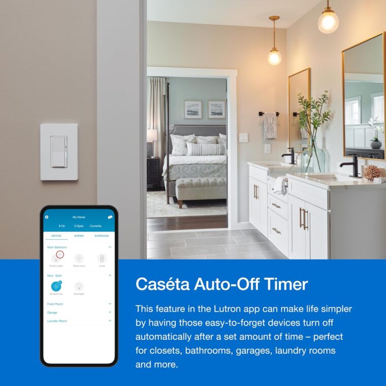 Lutron Caseta Smart Lighting Kit w/ Hub, 2 Original Dimmer Switches, 2 Pico Remotes, & More, for LED Bulbs, Works w/ Alexa, Apple Homekit, Google Home, 150W Single-Pole/3-Way, P-BDG-PKG2W-A - Image 12