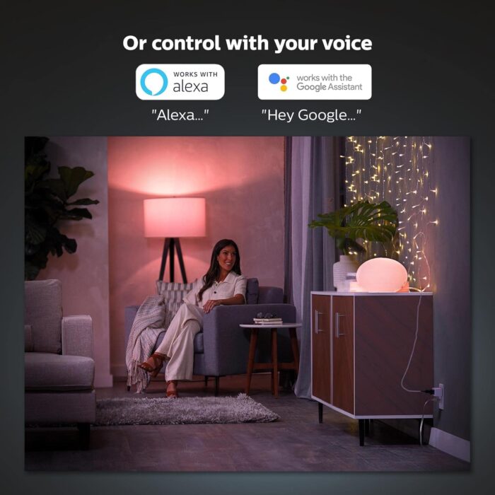 Philips Hue Smart Plug, White - 1 Pack - Turns Any Light Into a Smart Light - Control with Hue App - Compatible with Alexa, Google Assistant, and Apple HomeKit - Image 6