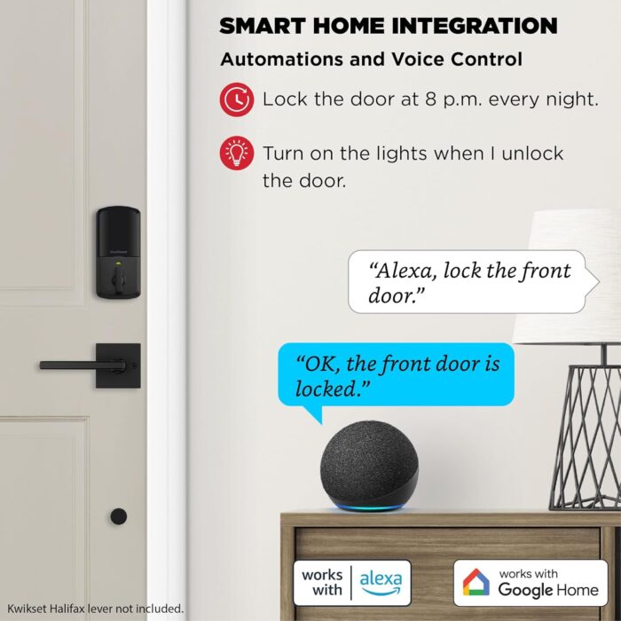 Kwikset Halo Wi-Fi Smart Lock, Keyless Entry Front Door Touchscreen Deadbolt, Matte Black Finish, Grade AAA Certified, UL Listed, Easy Install No Hub, App Control, Digital Remote Lock - Image 5