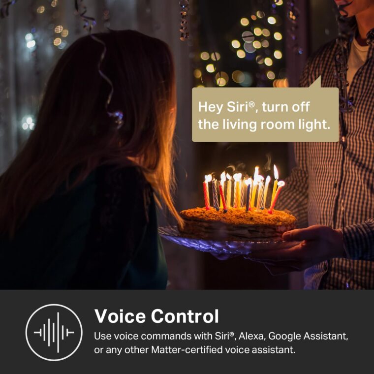 Kasa Matter Smart Light Switch: Voice Control w/Siri, Alexa & Google Assistant | UL Certified | Timer & Schedule | Easy Guided Install | Neutral Wire Required | Single Pole | 2.4GHz Wi-Fi | KS205 - Image 3