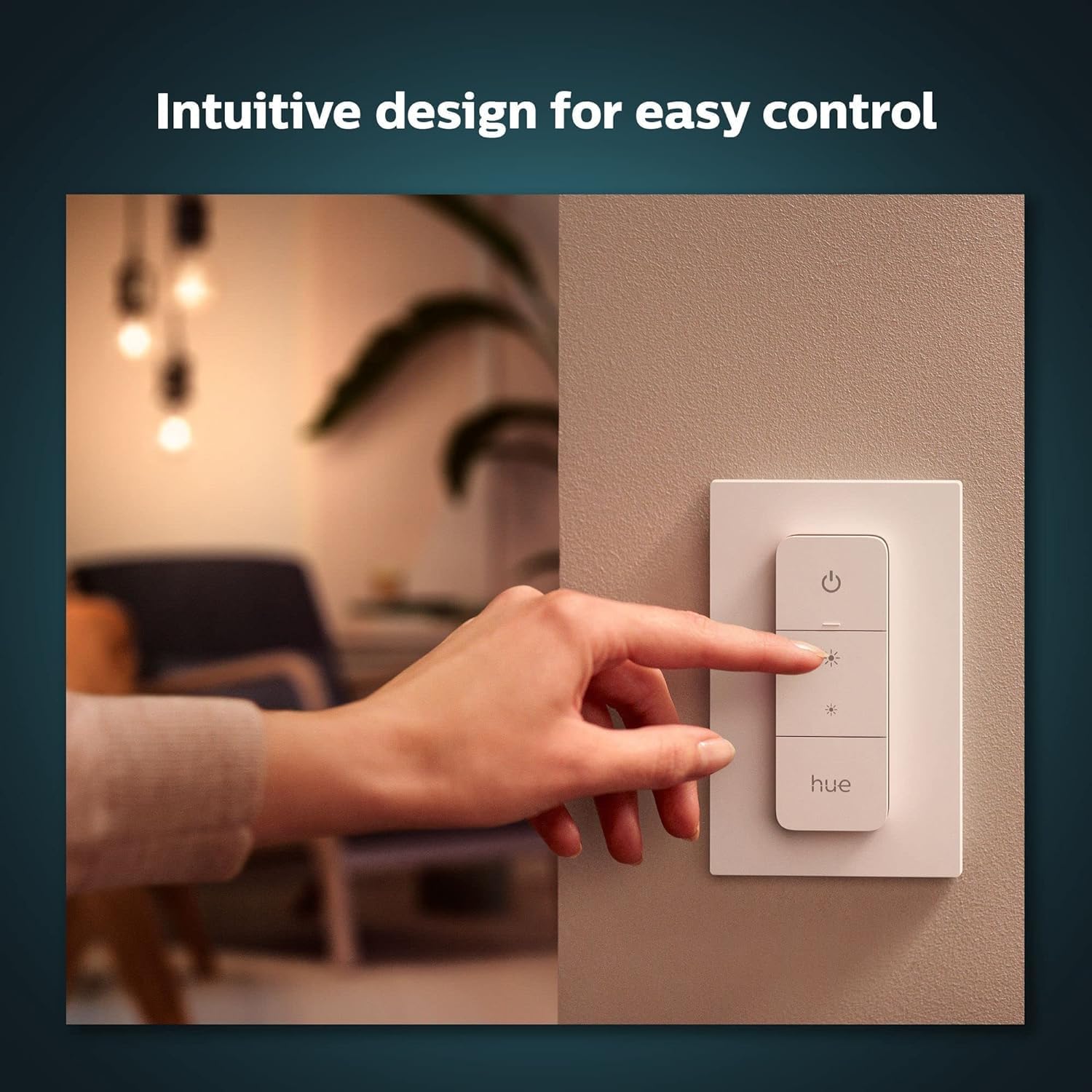 Philips Hue Smart Dimmer Switch with Remote, White - 1 Pack - Turns Hue Lights On, Off, Dims or Brightens - Requires Hue Bridge - Easy, No-Wire Installation - Image 4