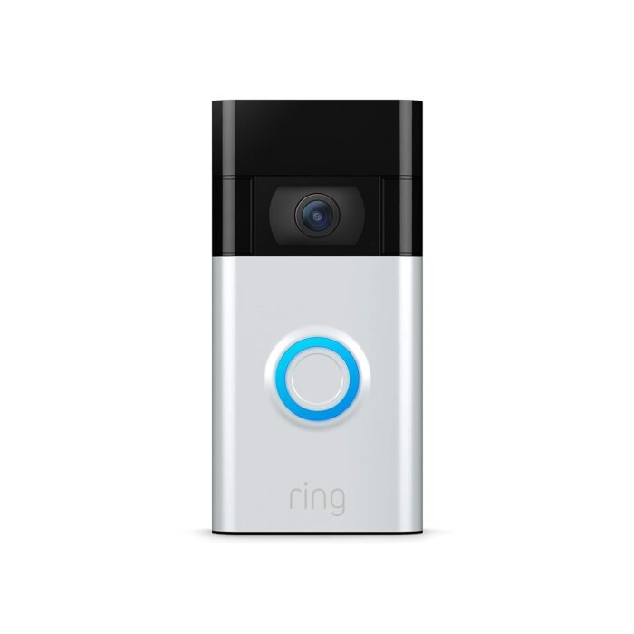 Like-New Ring Video Doorbell – newest generation – 1080p HD video, improved motion detection, easy installation – Satin Nickel - Image 2