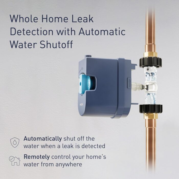 Moen Flo Smart Water Monitor and Automatic Shutoff Sensor, Wi-Fi Connected Water Leak Detector for 1-Inch Diameter Pipe, 900-006 - Image 2