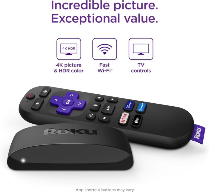 Roku Express 4K+ | Roku Streaming Device 4K/HDR, Roku Voice Remote, Free & Live TV - Image 2