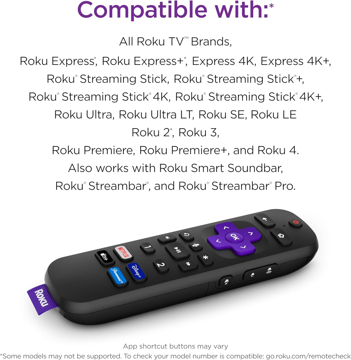Roku Voice Remote Pro | Rechargeable TV Remote Control with Hands-free Voice Controls, Headphone Mode & Lost Remote Finder - Replacement Remote Compatible with Roku TV, Roku Players, & Roku Audio - Image 4