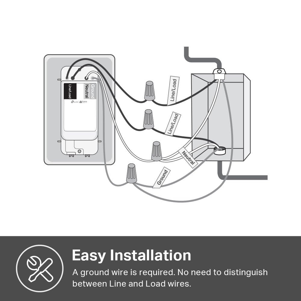 Kasa Matter Smart Light Switch: Voice Control w/Siri, Alexa & Google Assistant, UL Certified, Timer & Schedule, Easy Guided Install, Neutral Wire Required, Single Pole, 2.4GHz Wi-Fi, 3-Pack - Image 9