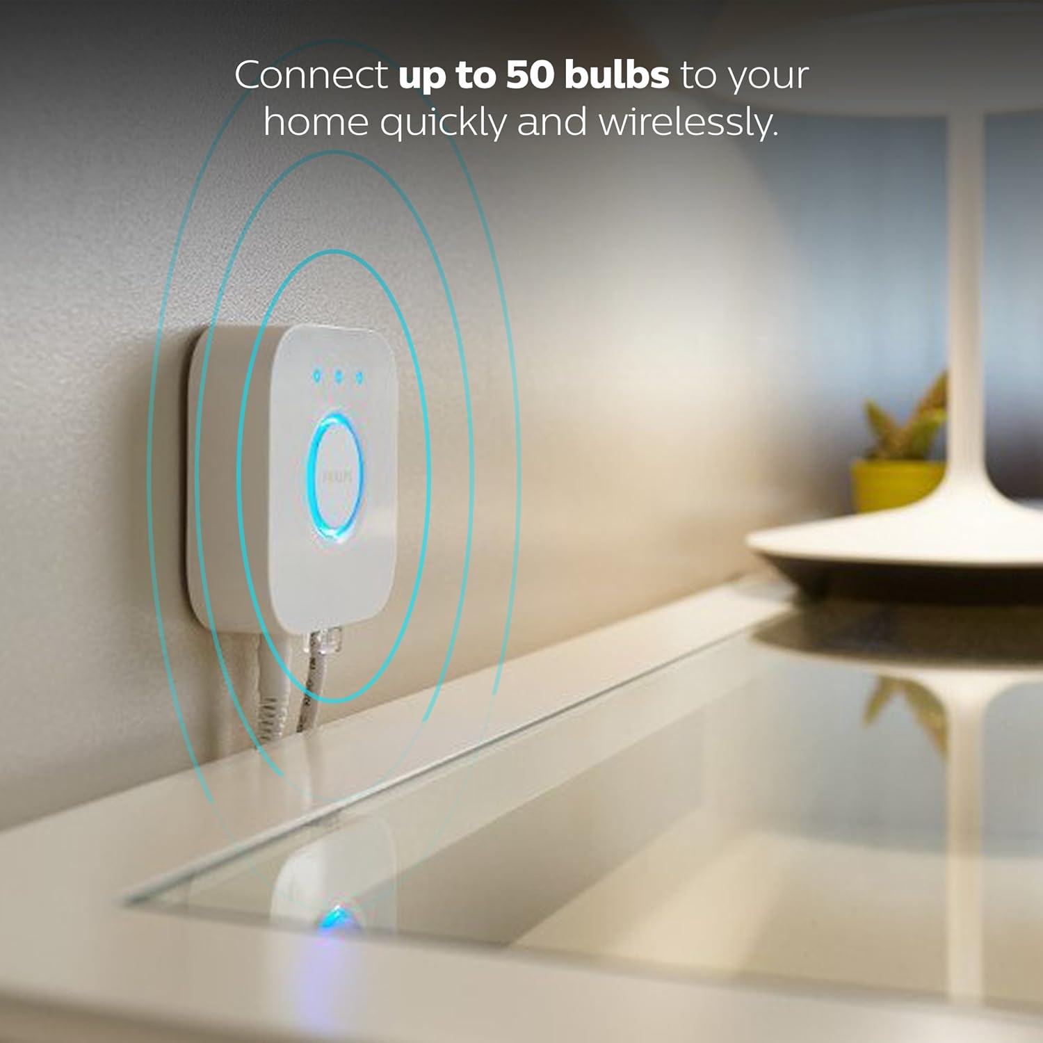 Philips Hue Bridge - Unlock the Full Potential of Hue - Multi-Room and Out-of-Home Control - Create Automations and Zones - Secure, Stable Connection Won't Strain Your Wi-Fi - Works with Voice, Matter - Image 4