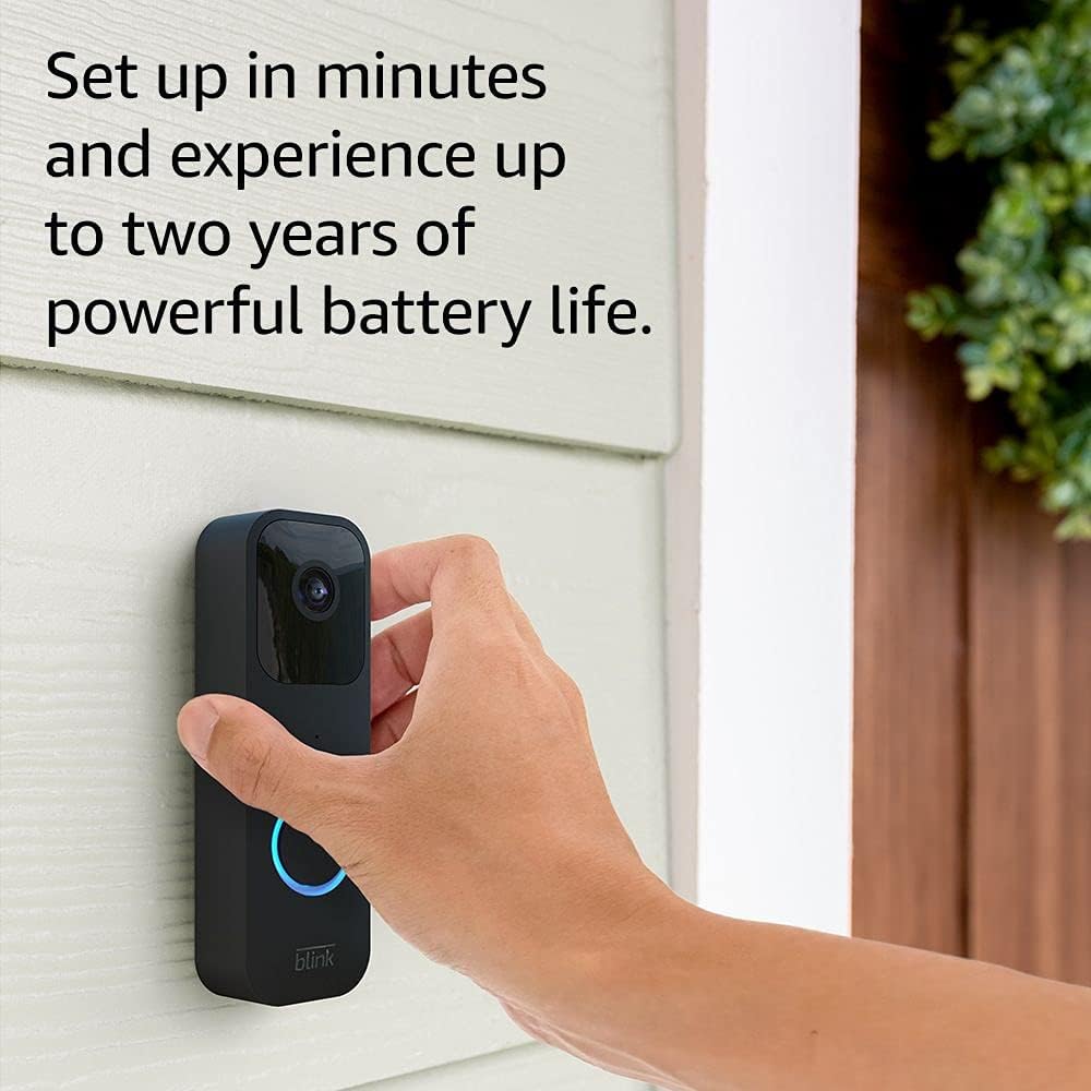 Blink Video Doorbell (newest model) + Sync Module 2 | Two-year battery life, Two-way audio, HD video, motion and chime app alerts and Alexa enabled — wired or wire-free (White) - Image 6
