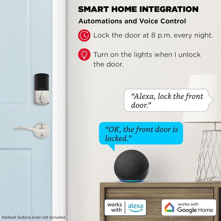 Kwikset Halo Wi-Fi Smart Lock, Keyless Entry Door Deadbolt, Geofence Auto-Unlock, Grade AAA Certified, No Hub Easy Install, Satin Nickel Lifetime Finish Warranty, Backlit Keypad - Image 4