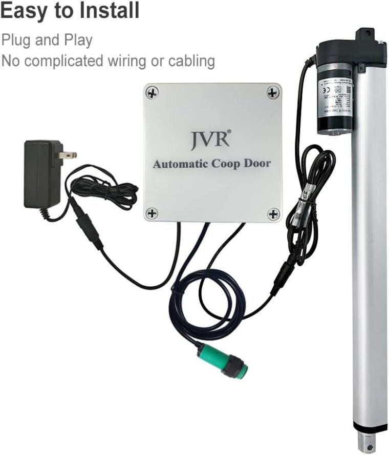 JVR Automatic Chicken Coop Smart Door Compatible with Alexa, Google Assistant, Home Assistant, Tuya - WiFi Electric Opener, Auto Sunrise/Sunset Dusk to Dawn Doors, Chicken Coop Accessories - Image 4