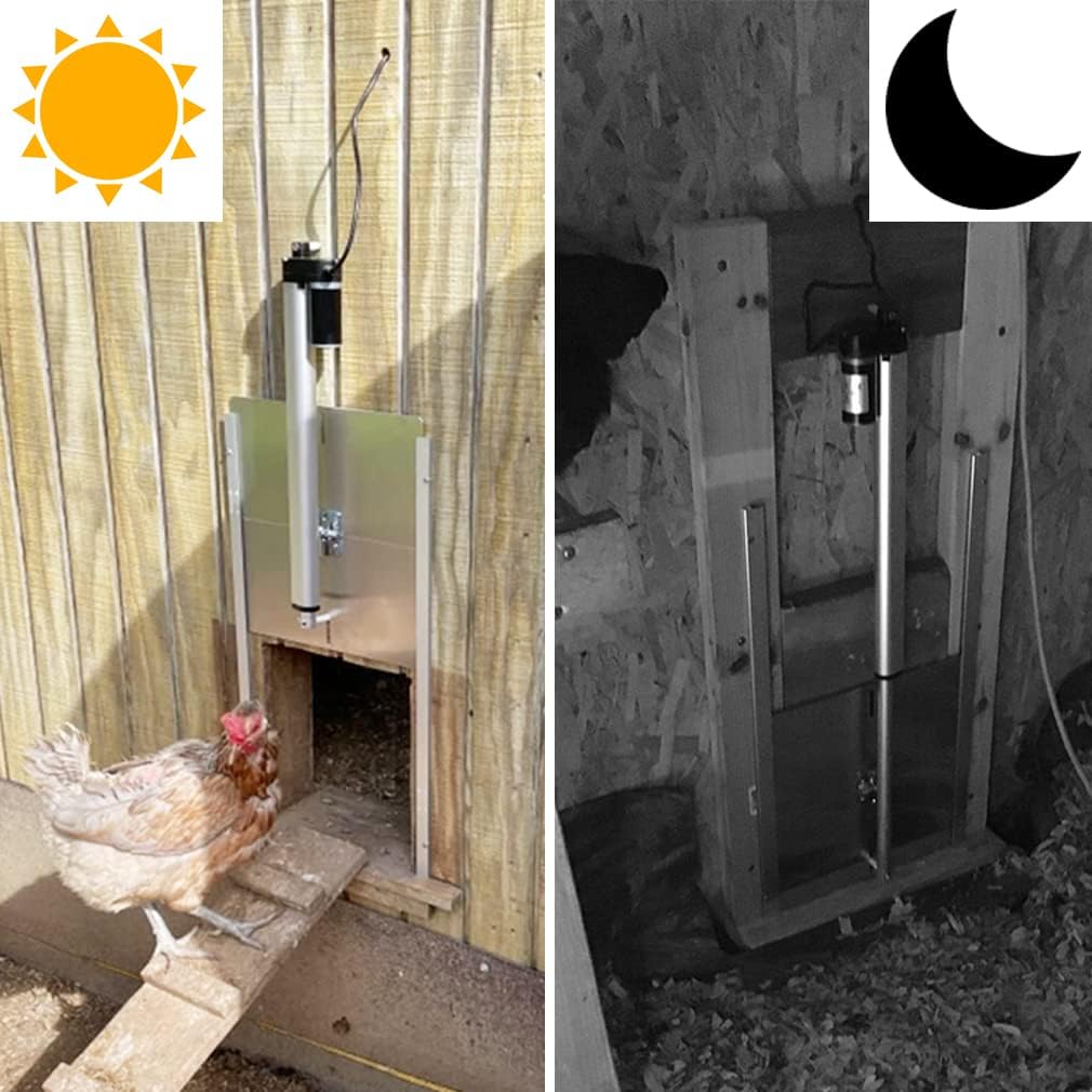 JVR Automatic Chicken Coop Smart Door Compatible with Alexa, Google Assistant, Home Assistant, Tuya - WiFi Electric Opener, Auto Sunrise/Sunset Dusk to Dawn Doors, Chicken Coop Accessories - Image 7