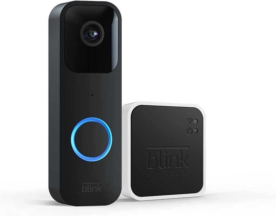 Blink Video Doorbell (newest model) + Sync Module 2 | Two-year battery life, Two-way audio, HD video, motion and chime app alerts and Alexa enabled — wired or wire-free (Black) - Image 2