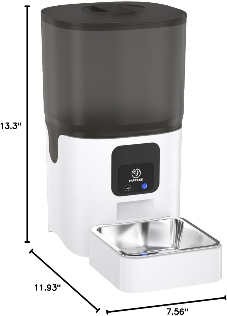Smart Automatic Cat Feeders: WiFi Pet Feeder with APP Control for Remote Feeding, Detachable for Easy Clean, Automatic Cat Food Dispenser with Alexa,1-30 Meals Per Day for Dog (6L/25Cup) - Image 9