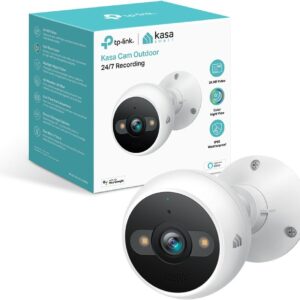 Kasa Smart 2K QHD Security Camera Outdoor Wired, IP65, Starlight Sensor & 98Ft Night Vision, Motion/Person Detection, 2 Way Audio w/Siren, Cloud/SD Card Storage, Alexa &Google Home Compatible(KC420WS)