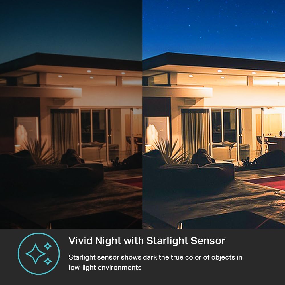 Kasa Smart 2K QHD Security Camera Outdoor Wired, IP65, Starlight Sensor & 98Ft Night Vision, Motion/Person Detection, 2 Way Audio w/Siren, Cloud/SD Card Storage, Alexa &Google Home Compatible(KC420WS) - Image 5