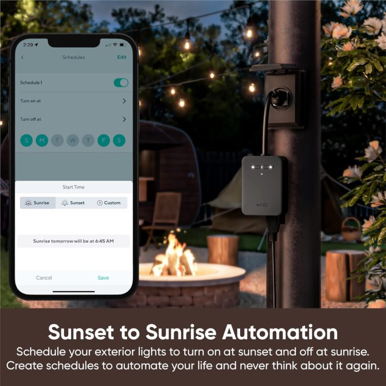 Wyze Plug Outdoor, Dual Outlets Energy Monitoring, IP64, 2.4GHz WiFi Smart Plug, Works with Alexa, Google Assistant, IFTTT, No Hub Required, Black - Image 4