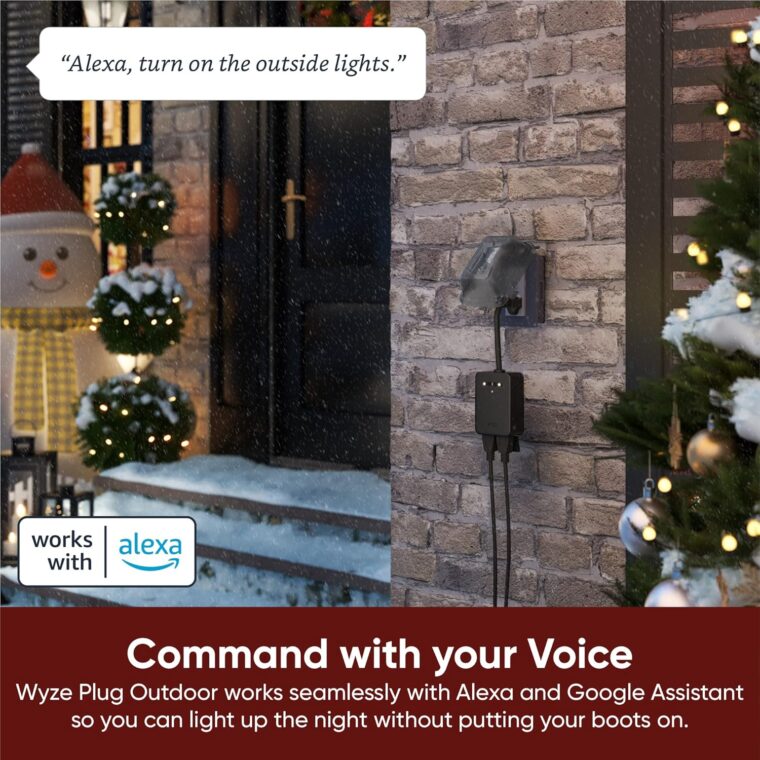 Wyze Plug Outdoor, Dual Outlets Energy Monitoring, IP64, 2.4GHz WiFi Smart Plug, Works with Alexa, Google Assistant, IFTTT, No Hub Required, Black - Image 5
