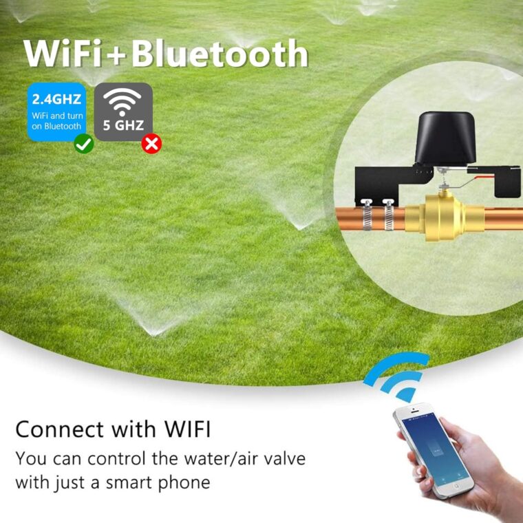 Owfeel WIFI & Bluetooth Smart Water Valve, Shutoff WIFI Control Water Valve Compatible With Alexa, Google and Application Program iOS/Android - Image 2