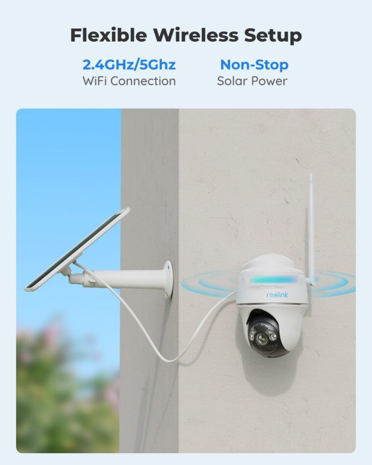 REOLINK Security Camera Wireless Outdoor, Pan Tilt Solar Powered, 5MP 2K+ Color Night Vision, 2.4/5GHz WiFi, Works with Smart Home for Surveillance, Home Hub Compatible, Argus PT + Solar Panel - Image 6