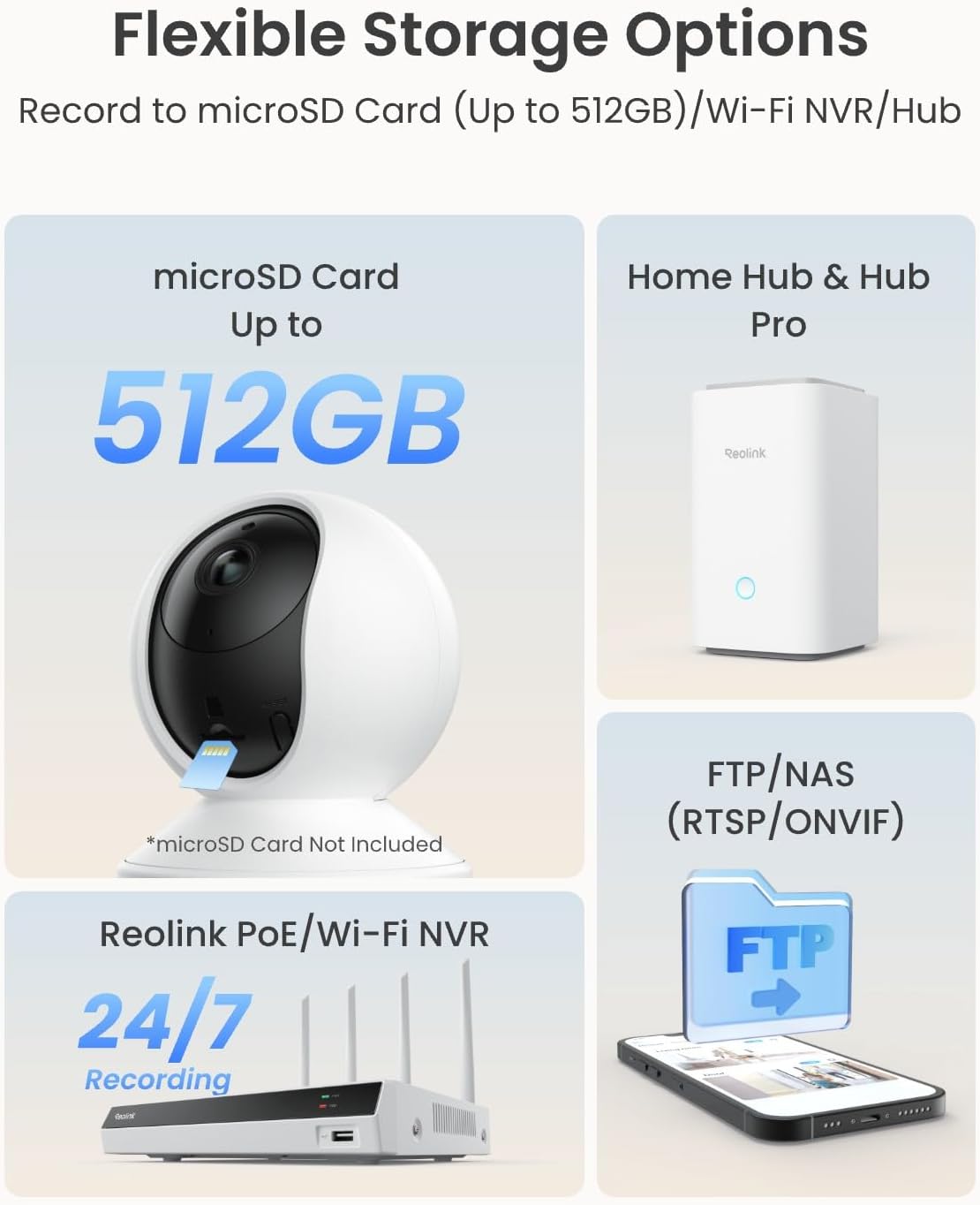 REOLINK E1 Pro 3K PT Wi-Fi Indoor Camera for Baby & Pet Monitoring, Auto Tracking, 5MP Night Vision Enhanced by F1.6 Aperture, Person/Pet/Baby Crying Detection, 2.4/5GHz Wi-Fi, Two-Way Audio - Image 8