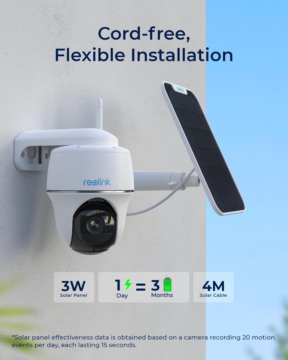 REOLINK Security Camera Wireless Outdoor, Pan Tilt Solar Powered, 5MP 2K+ Color Night Vision, 2.4/5GHz WiFi, Works with Smart Home for Surveillance, Home Hub Compatible, Argus PT + Solar Panel - Image 3