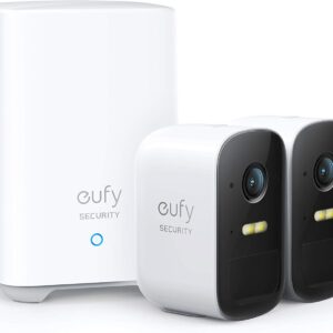 eufy Security, eufyCam 2C 2-Cam Kit, Security Camera Wireless Outdoor, Home Security System, HomeKit Compatibility, 1080p HD, IP67, Night Vision, Motion Only Alert, No Monthly Fee