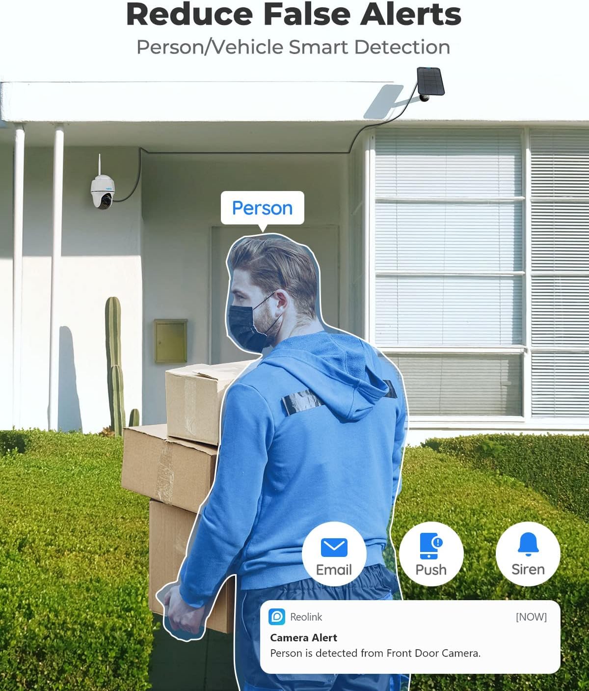 REOLINK Security Camera Wireless Outdoor, Pan Tilt Solar Powered, 5MP 2K+ Color Night Vision, 2.4/5GHz WiFi, Works with Smart Home for Surveillance, Home Hub Compatible, Argus PT + Solar Panel - Image 5