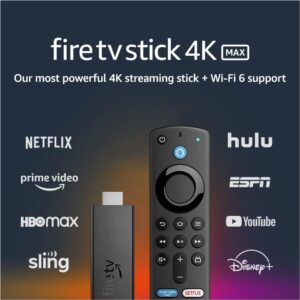 Amazon Fire TV Stick 4K Max streaming device, Wi-Fi 6, Alexa Voice Remote (includes TV controls)