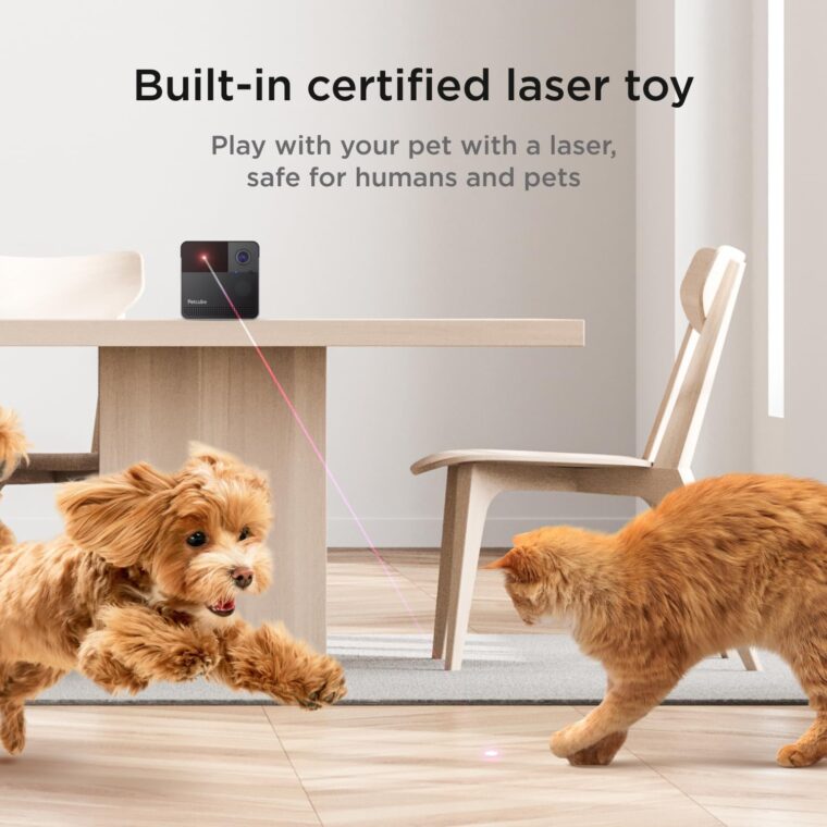 Petcube Play 2 Wi-Fi Pet Camera with Laser Toy for Cats & Dogs, 1080P HD Video, 160° Full-Room View, 2-Way Audio, Sound/Motion Alerts, Night Vision, Pet Monitoring App - Image 2