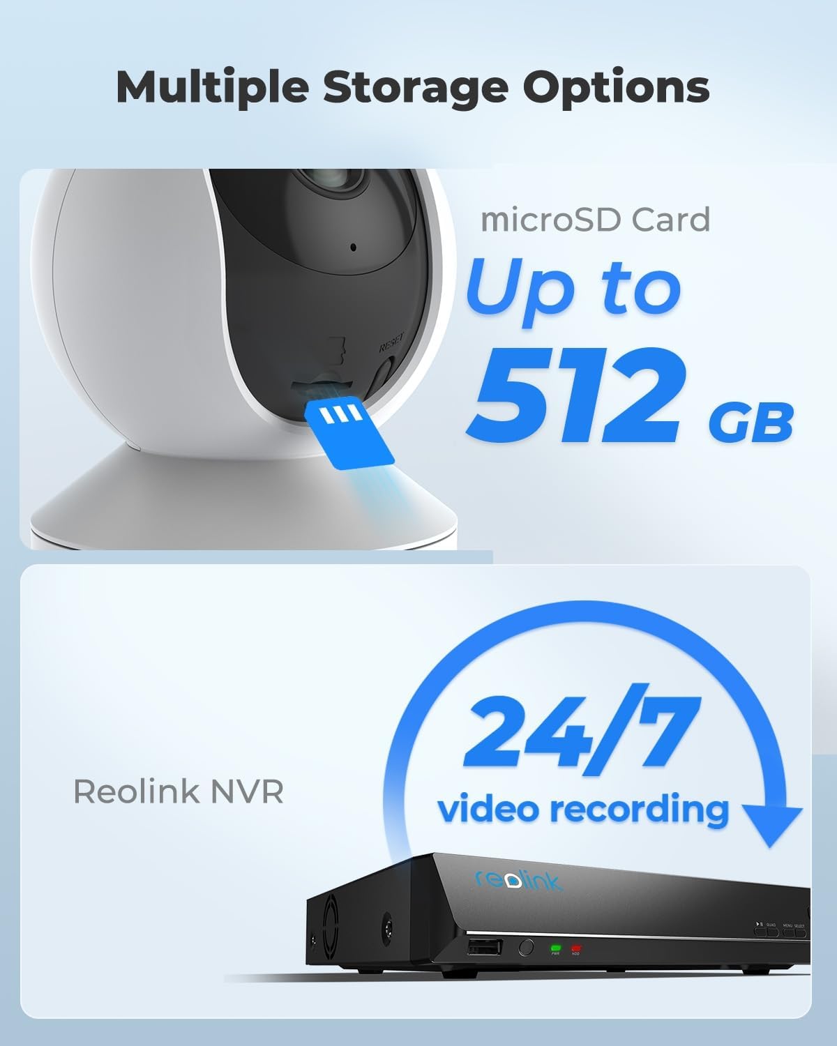 REOLINK 2K Indoor Security Camera E1, Plug-in 2.4G Wireless WiFi for Baby/Pet Monitor with Phone app, 360 Degree Dog Camera with Person/Pet Detection, Night Vision, 2-Way Talk, Local Storage - Image 7