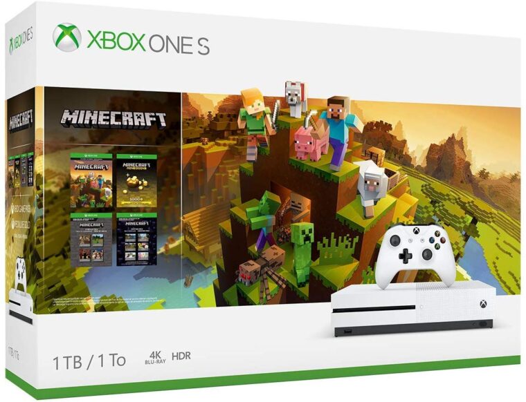Microsoft Xbox One S 1TB Console Minecraft Creators Bundle: 1TB Console, Wireless Controller, Minecraft Game, Starter Pack, Creators Pack, 1000 Minecoins, Deluxe Bundle - Image 2
