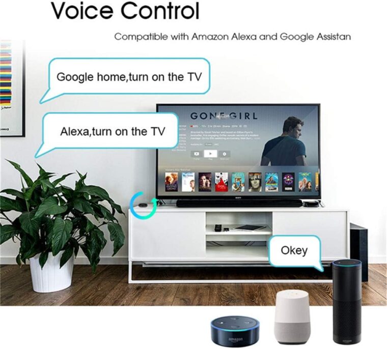 MOES WiFi Smart IR Remote Controller Smart Home Infrared Universal Remote Blaster,One for All Control AC TV DVD CD AUD SAT etc,Compatible with Alexa and Google Assistant,No Hub Required - Image 3