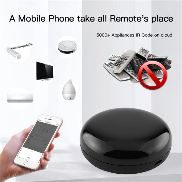 MOES WiFi Smart IR Remote Controller Smart Home Infrared Universal Remote Blaster,One for All Control AC TV DVD CD AUD SAT etc,Compatible with Alexa and Google Assistant,No Hub Required - Image 4