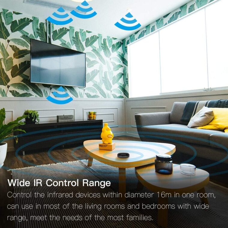 MOES WiFi Smart IR Remote Controller Smart Home Infrared Universal Remote Blaster,One for All Control AC TV DVD CD AUD SAT etc,Compatible with Alexa and Google Assistant,No Hub Required - Image 5