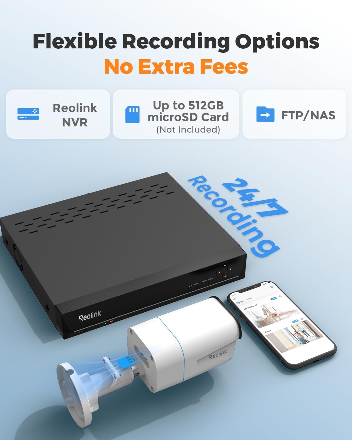 REOLINK 4K/8MP Security PoE IP Camera, Human/Vehicle/Pet Detection, Time-Lapse, 100ft IR Night Vision, Work with Smart Home, Up to 256GB microSD Card, Surveillance Outdoor Indoor, RLC-810A - Image 4