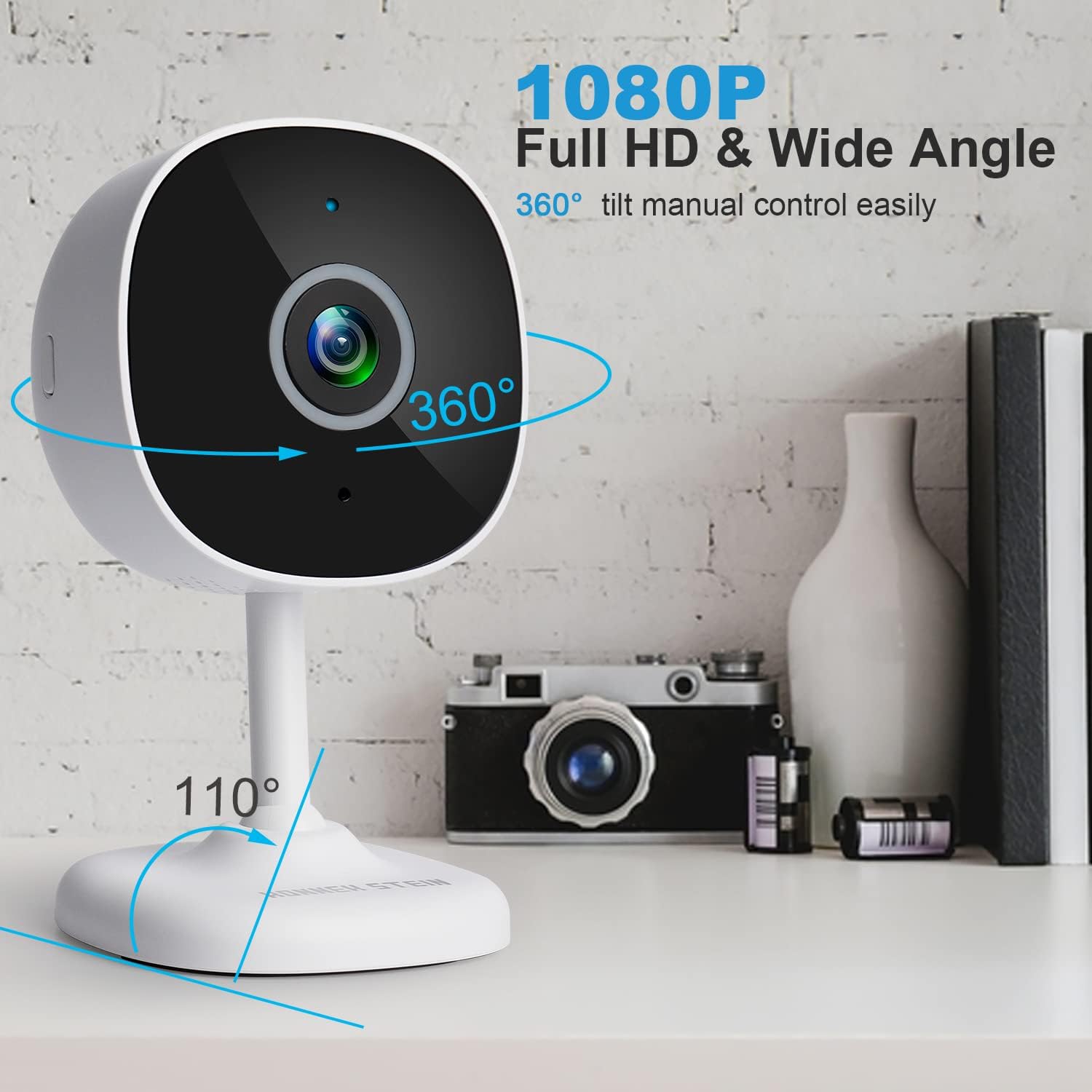 1080P Indoor Security Camera, Indoor IP Security Surveillance Camera with Night Vision, Motion Detection, 2-Way Audio, Cloud Service - Image 2